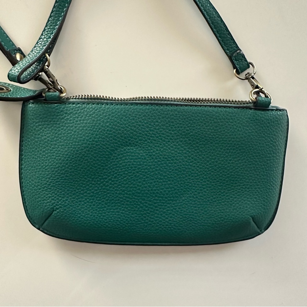NWOT Joy Susan Teal Crossbody Bag Convertible Wristlet Faux Leather - Picture 6 of 10
